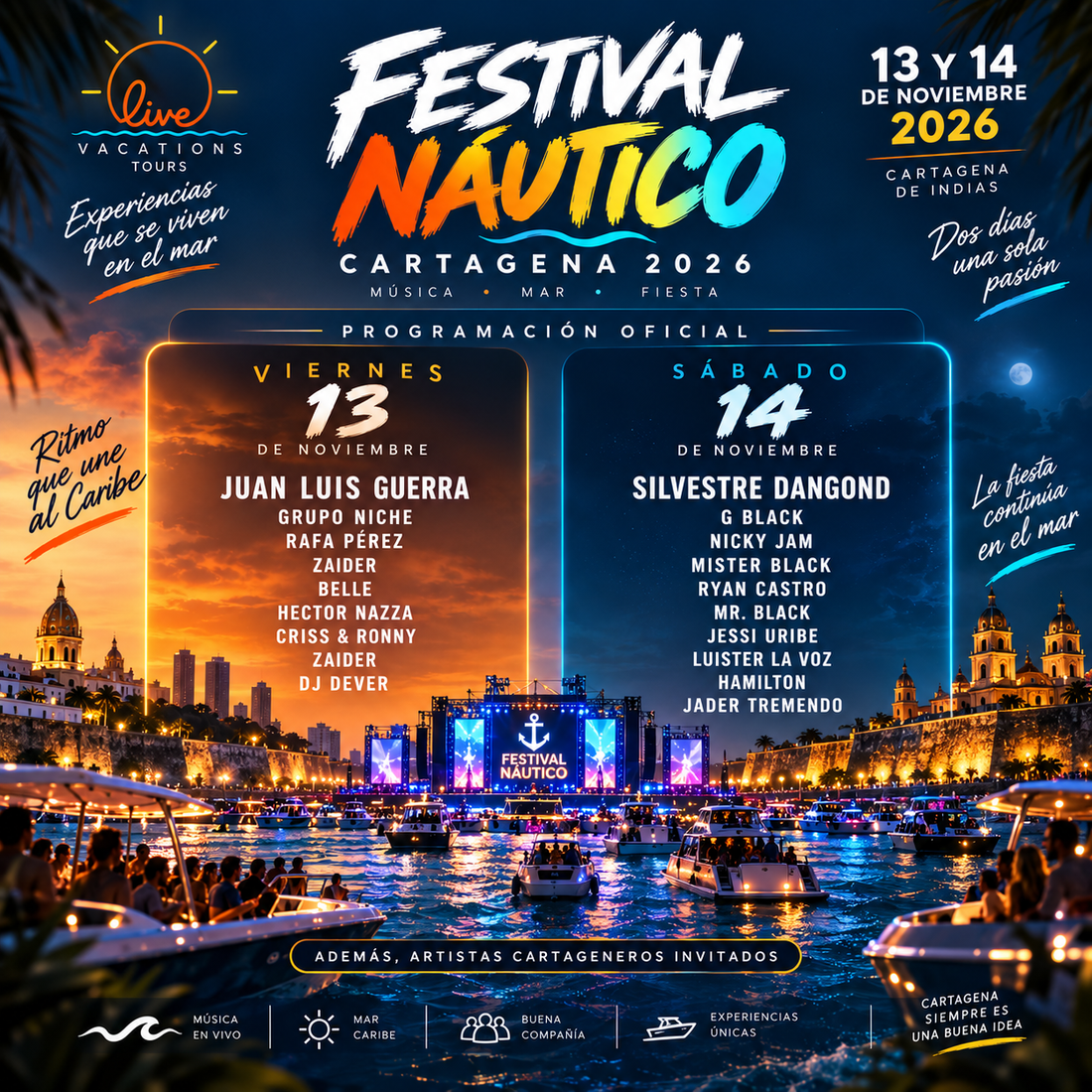 Festival Náutico 2026 Cartagena | Programación Oficial - Live Vacations Tours