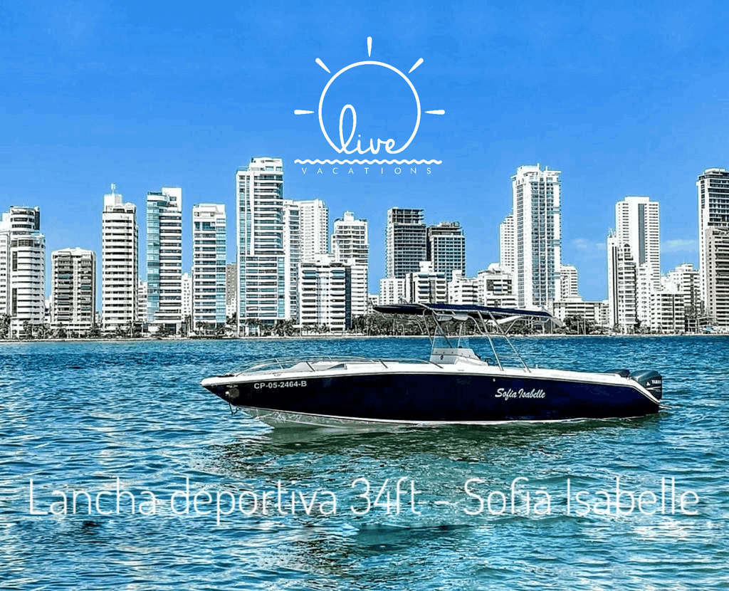 Lancha Deportiva 34ft para 14 pax - Sofia Isabelle - Live Vacations Tours