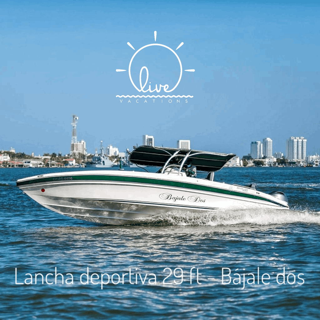 Lancha deportiva 29ft para 10 pax - Bajale dos - Live Vacations Tours