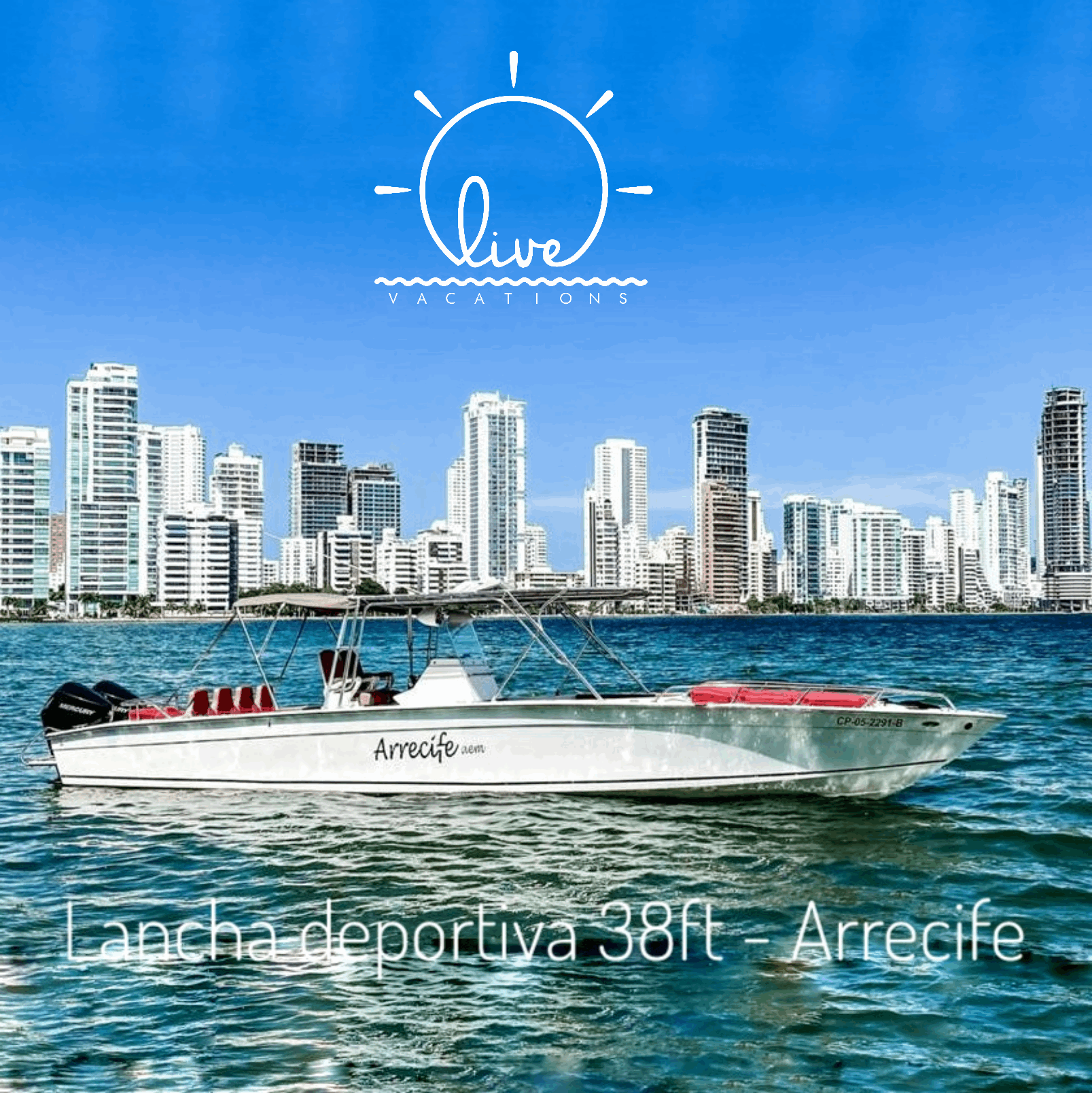 Lancha Deportiva 38 ft para 16 pax - Arrecife - Live Vacations Tours