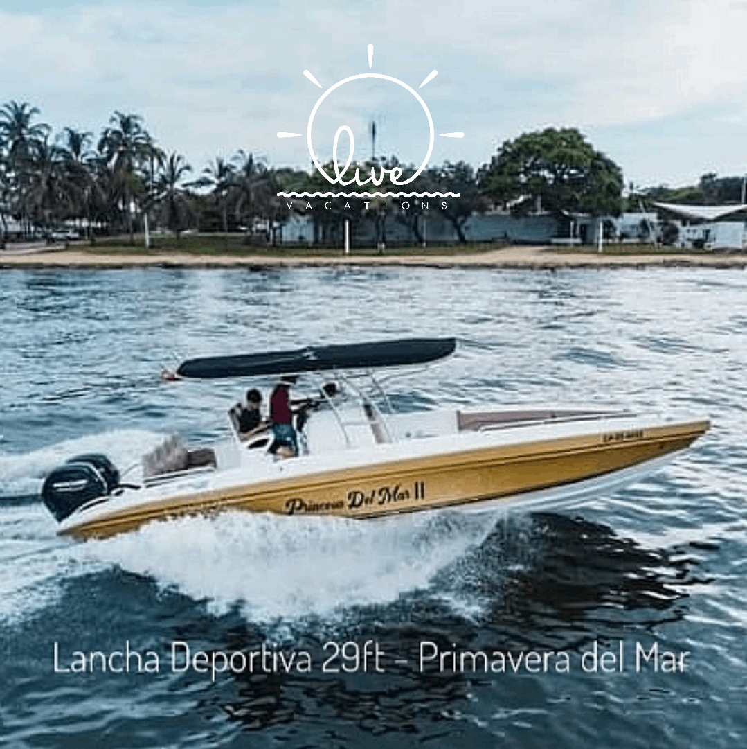 Lancha Deportiva 29ft para 10 pax - Primavera del Mar - Live Vacations Tours