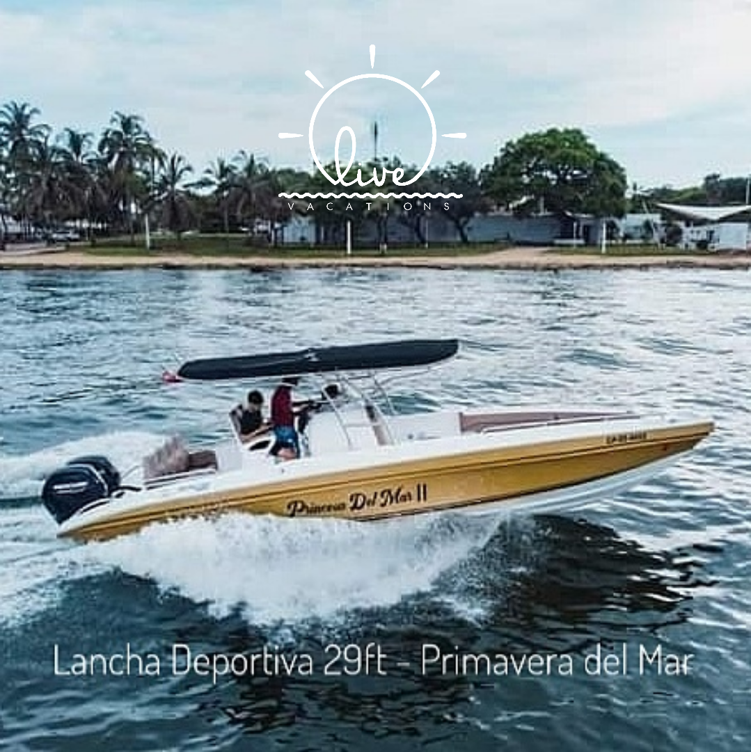 Lancha Deportiva 29ft para 10 pax - Primavera del Mar