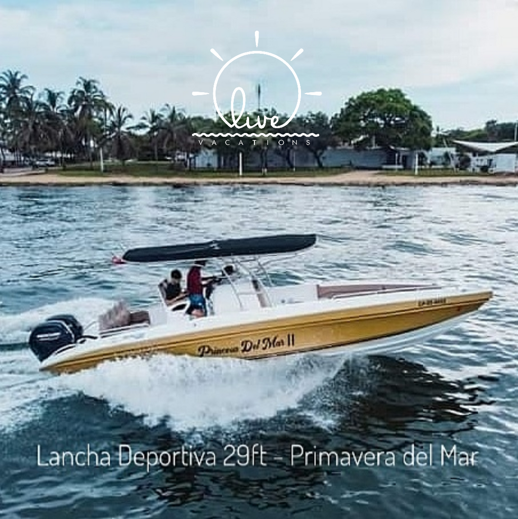 Lancha Deportiva 29ft para 10 pax - Primavera del Mar