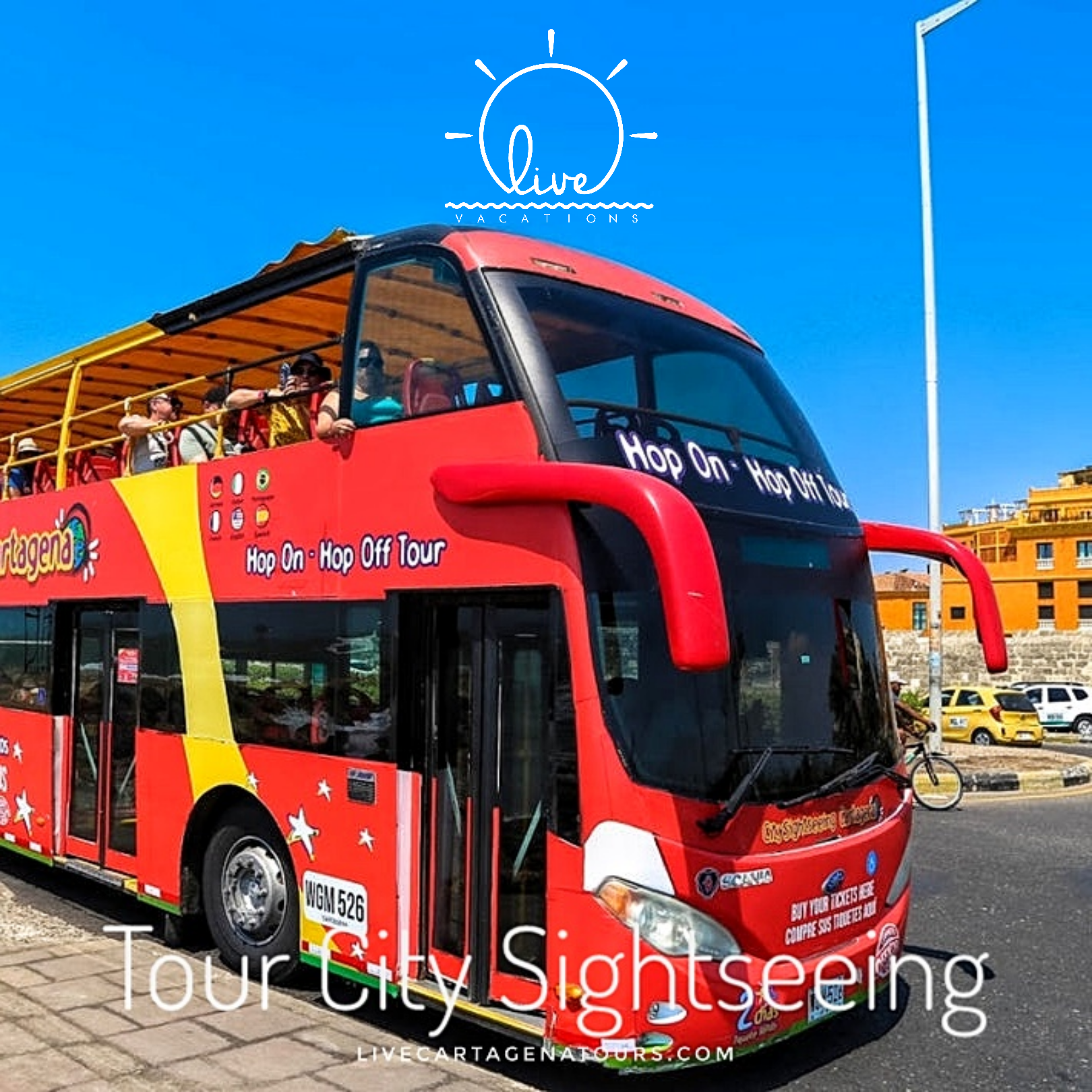 Bus Turístico Sightseeing Hop-On Hop-Off – Cartagena | Recorre la ciudad amurallada con libertad, historia y las mejores vistas panorámicas