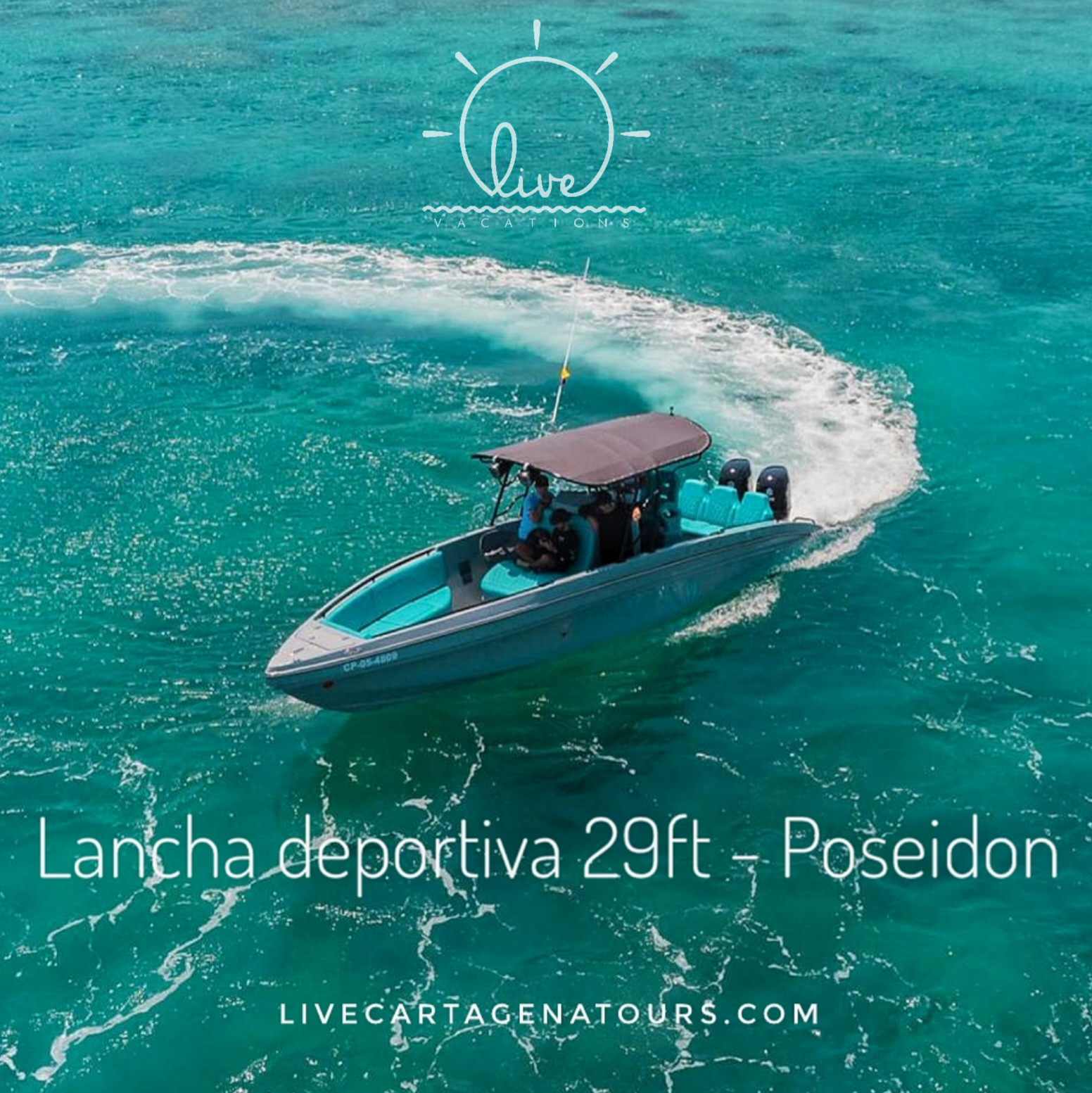 Lancha deportiva 29ft para 10 pax - Poseidon