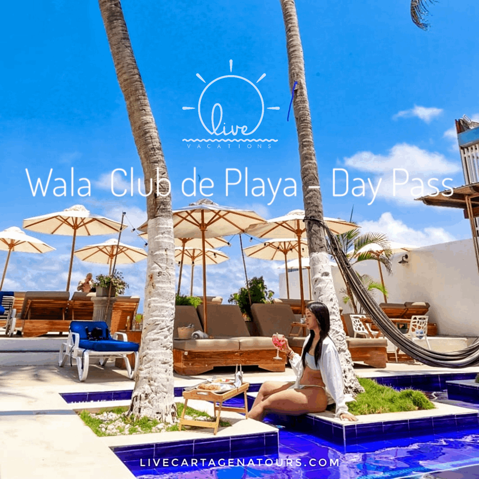 Walla Club de Playa Cartagena | gastronomía caribeña, piscina y música en vivo en Laguito - Live Vacations Tours