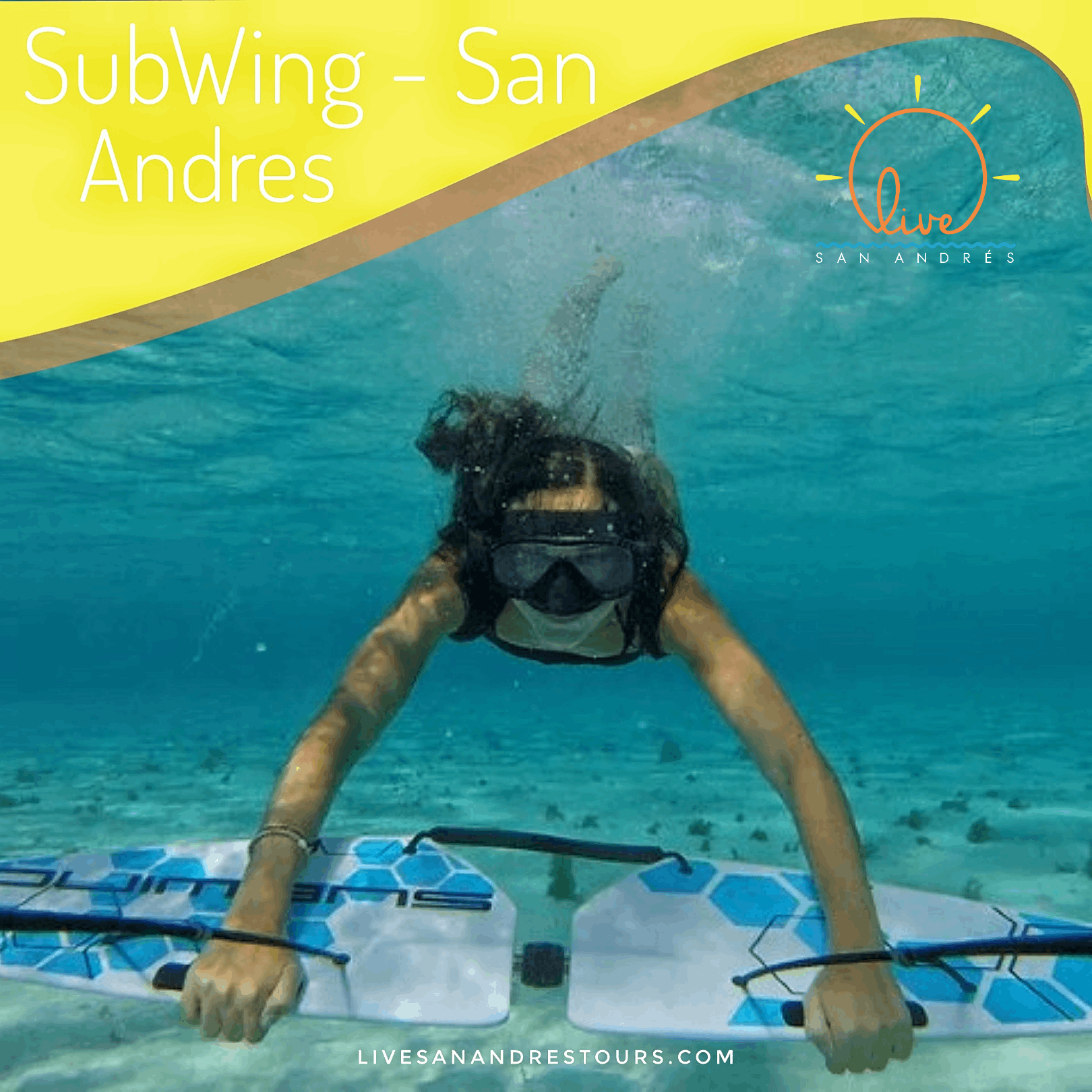 Subwing en San Andrés | Aventura Acuática y Deslizamiento Bajo el Agua - Live Vacations Tours