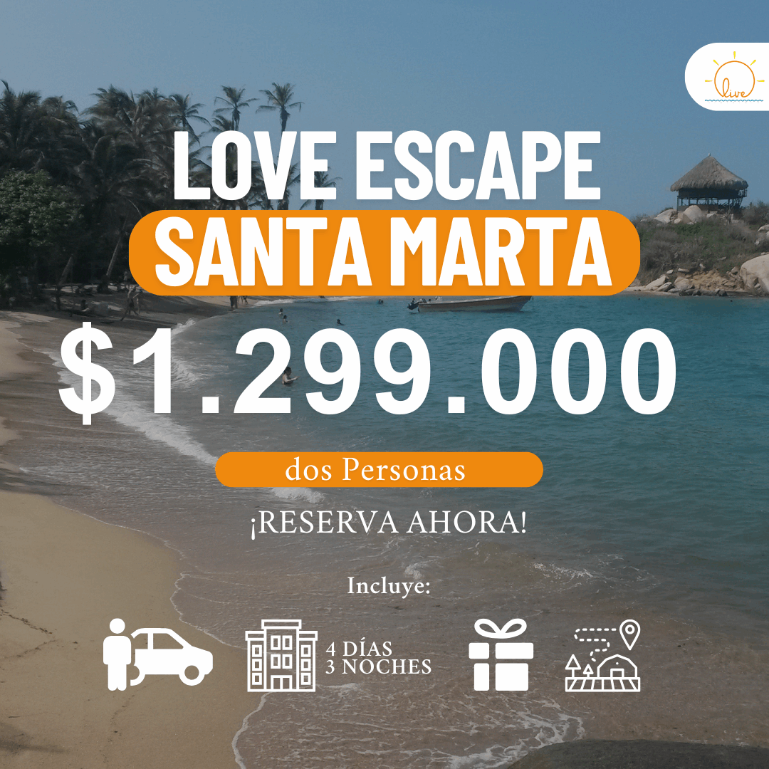 Plan Romántico en Santa Marta para 2 Personas: Playa, Naturaleza y Cultura - Live Vacations Tours