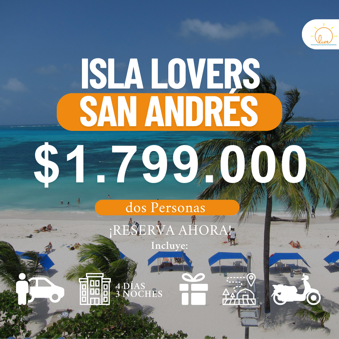 Escapada romántica a San Andrés | 3 noches de sol, playa y aventura para dos personas