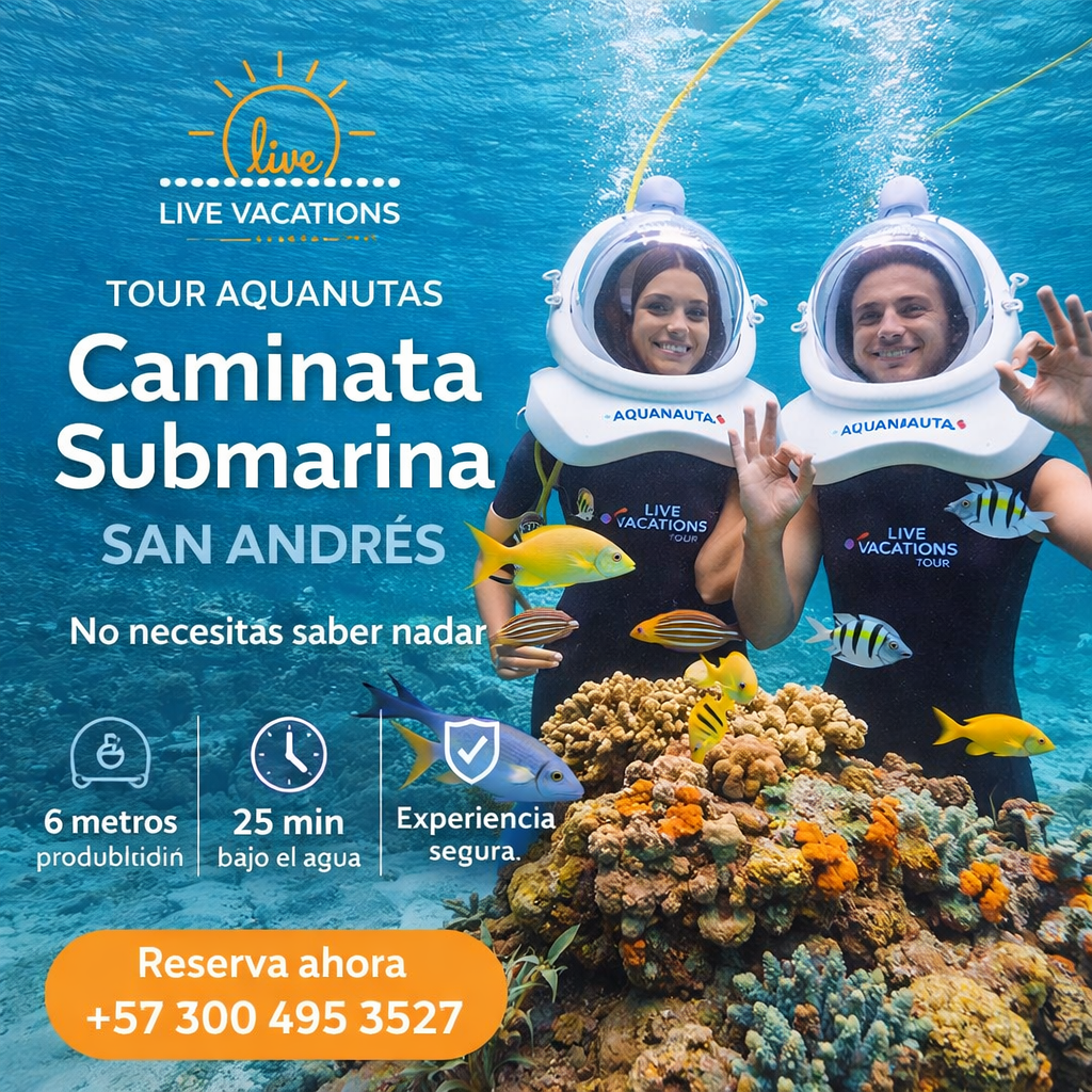 Aquanautas San Andrés | Caminata submarina - Live Vacations Tours