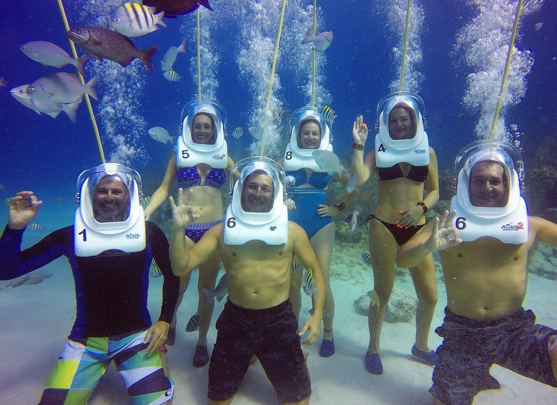 Aquanautas San Andrés | Caminata submarina en el mar de los siete colores - Live Vacations Tours