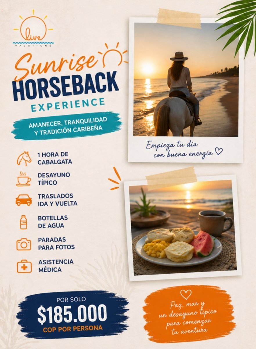 Cabalgata Sunrise Experience en La Boquilla - Live Vacations Tours