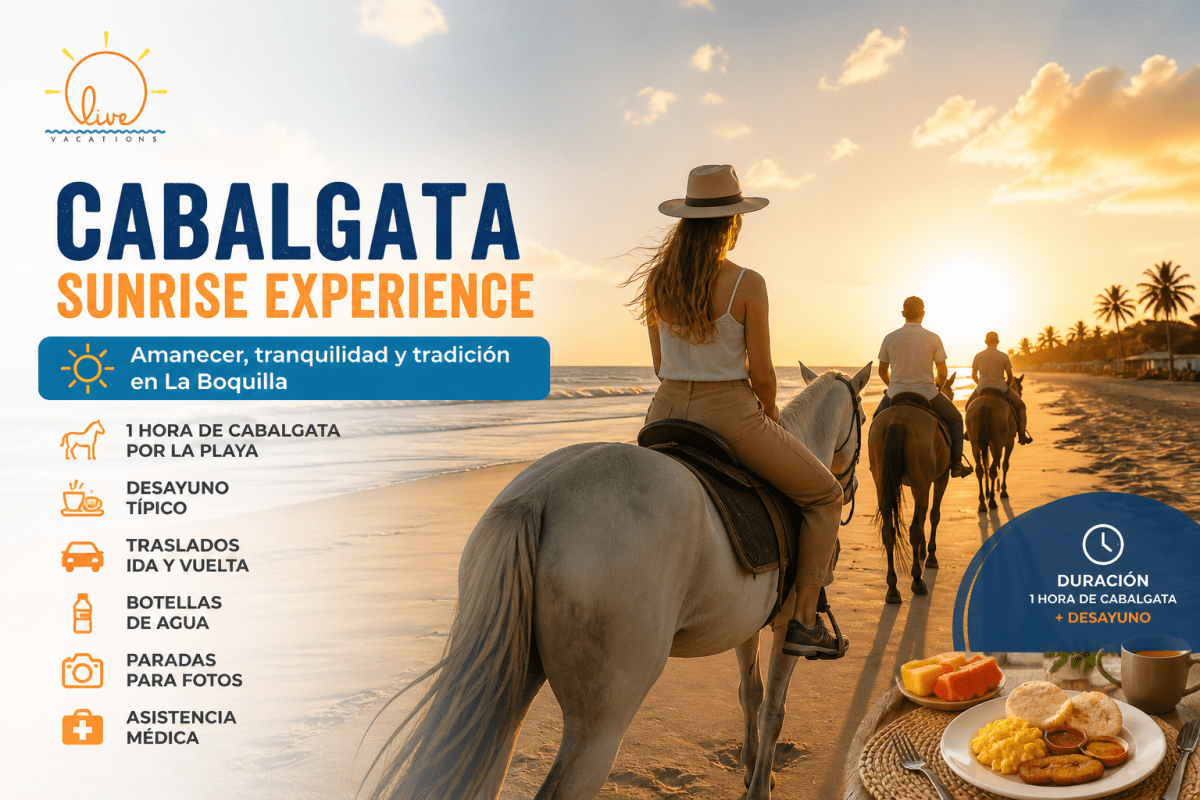 Tour a caballo  Sunrise Experience en La Boquilla - Live Vacations Tours