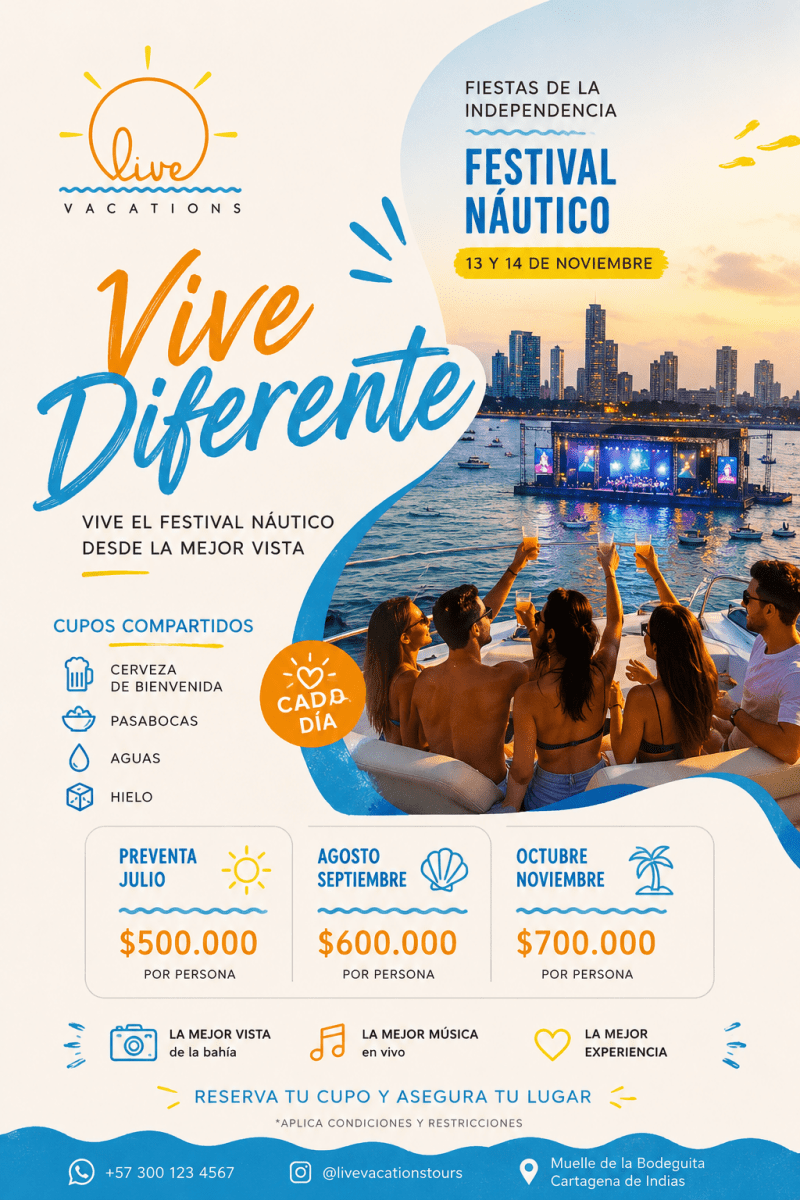 Festival Náutico 2026 Cartagena de Indias - Live Vacations Tours