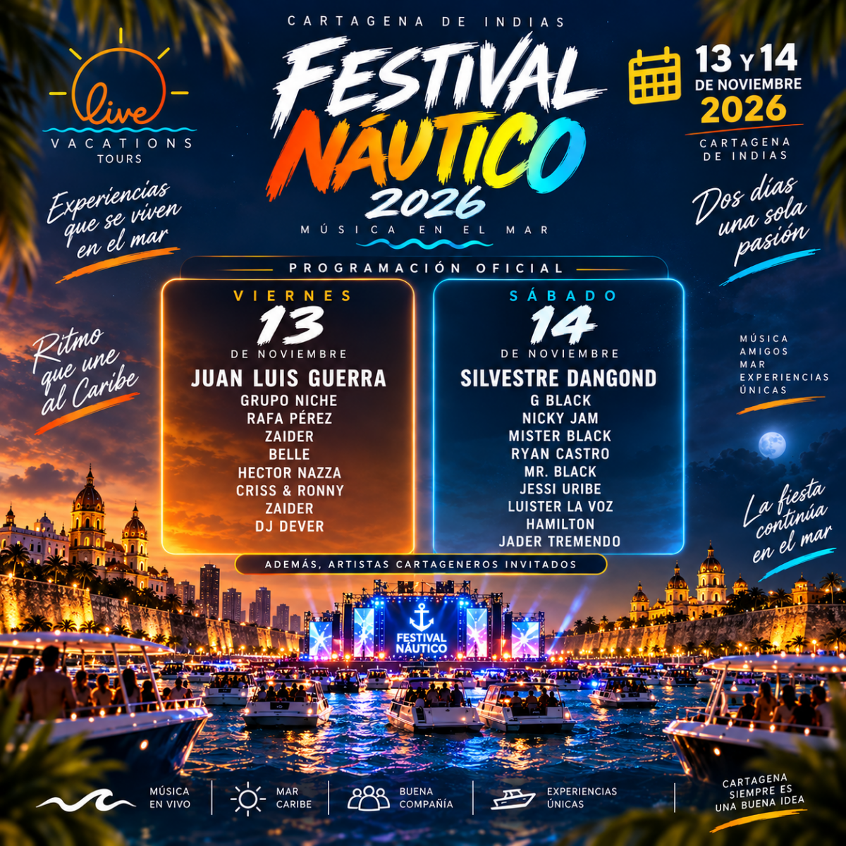 Festival Náutico 2026 Cartagena de Indias - Live Vacations Tours