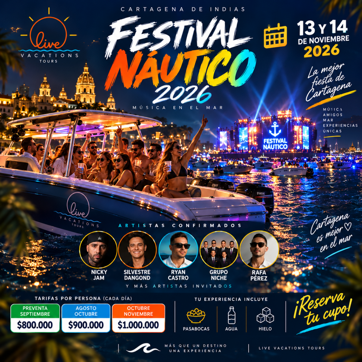 Festival Náutico 2026 Cartagena de Indias - Live Vacations Tours