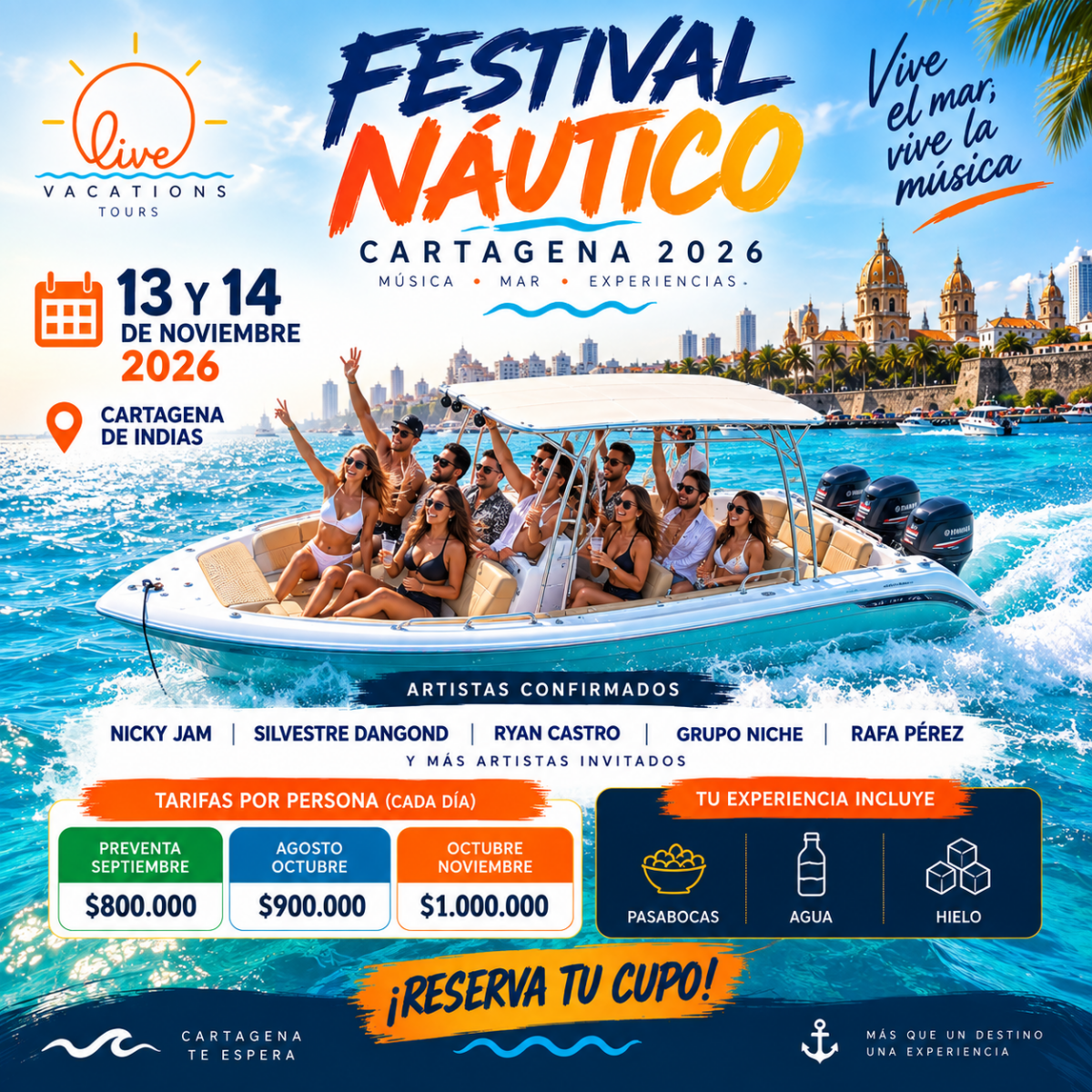 Festival Náutico 2026 Cartagena de Indias - Live Vacations Tours