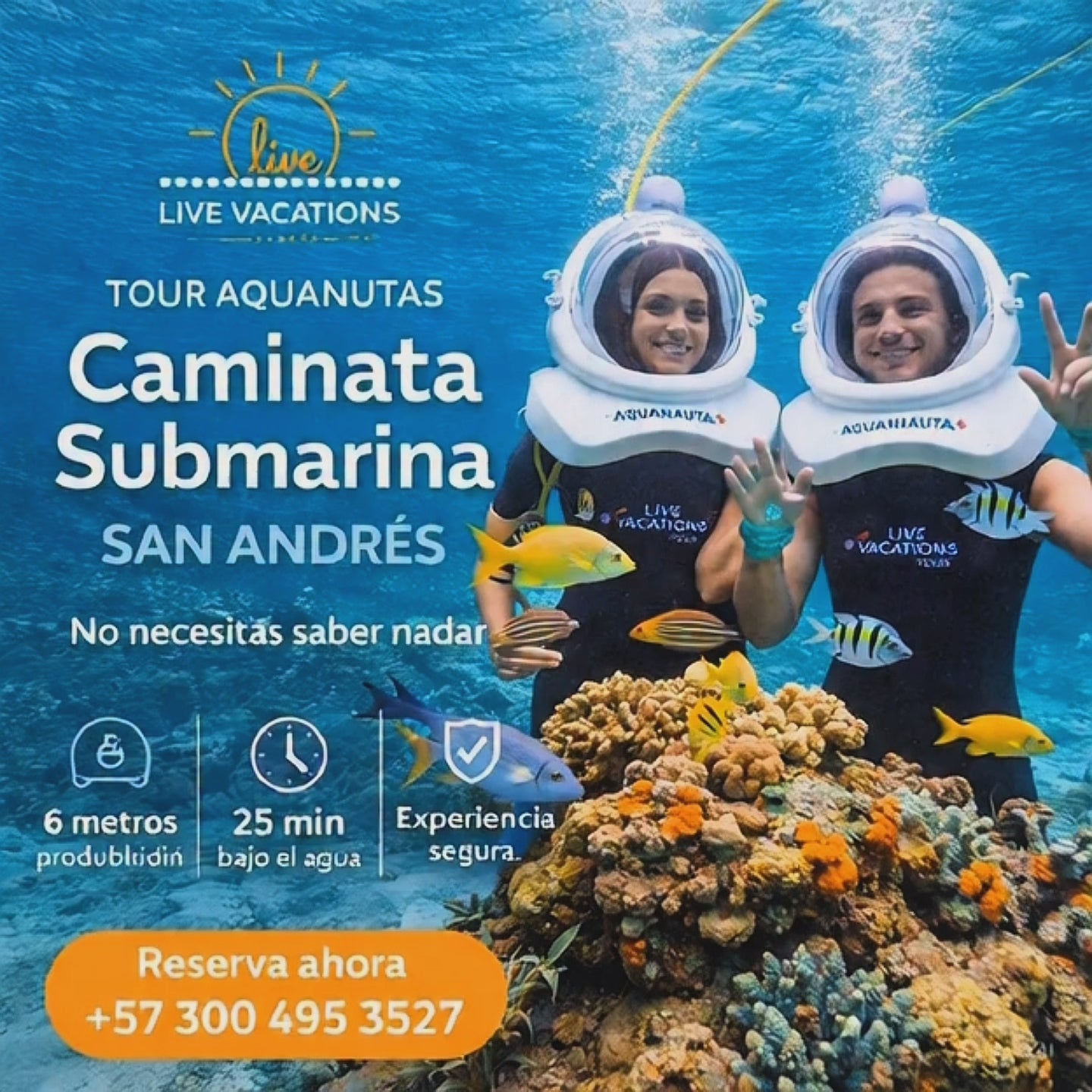 Aquanautas San Andrés | Caminata submarina