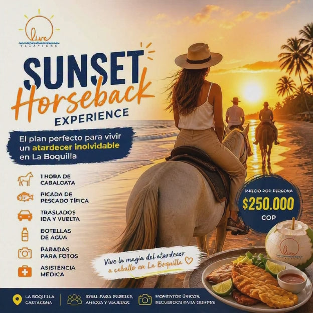 Sunset Horseback Experience en La Boquilla