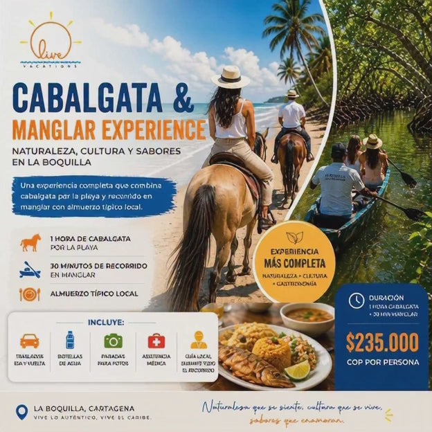 Tour a Caballo y Manglar Experience en La Boquilla