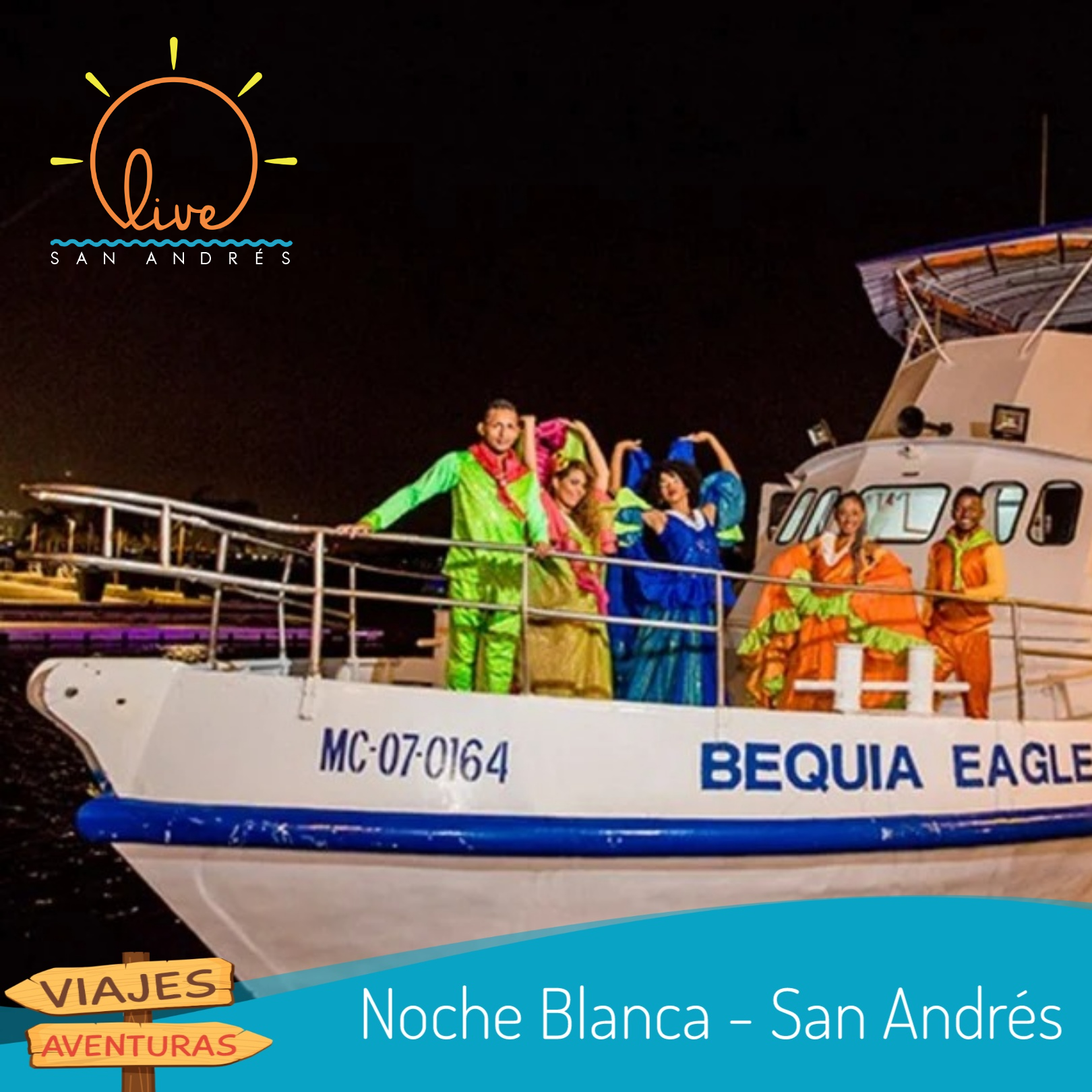 Noche Blanca  -  Bahía de San Andrés | Sabores caribeños, música en vivo y una noche mágica sobre el mar