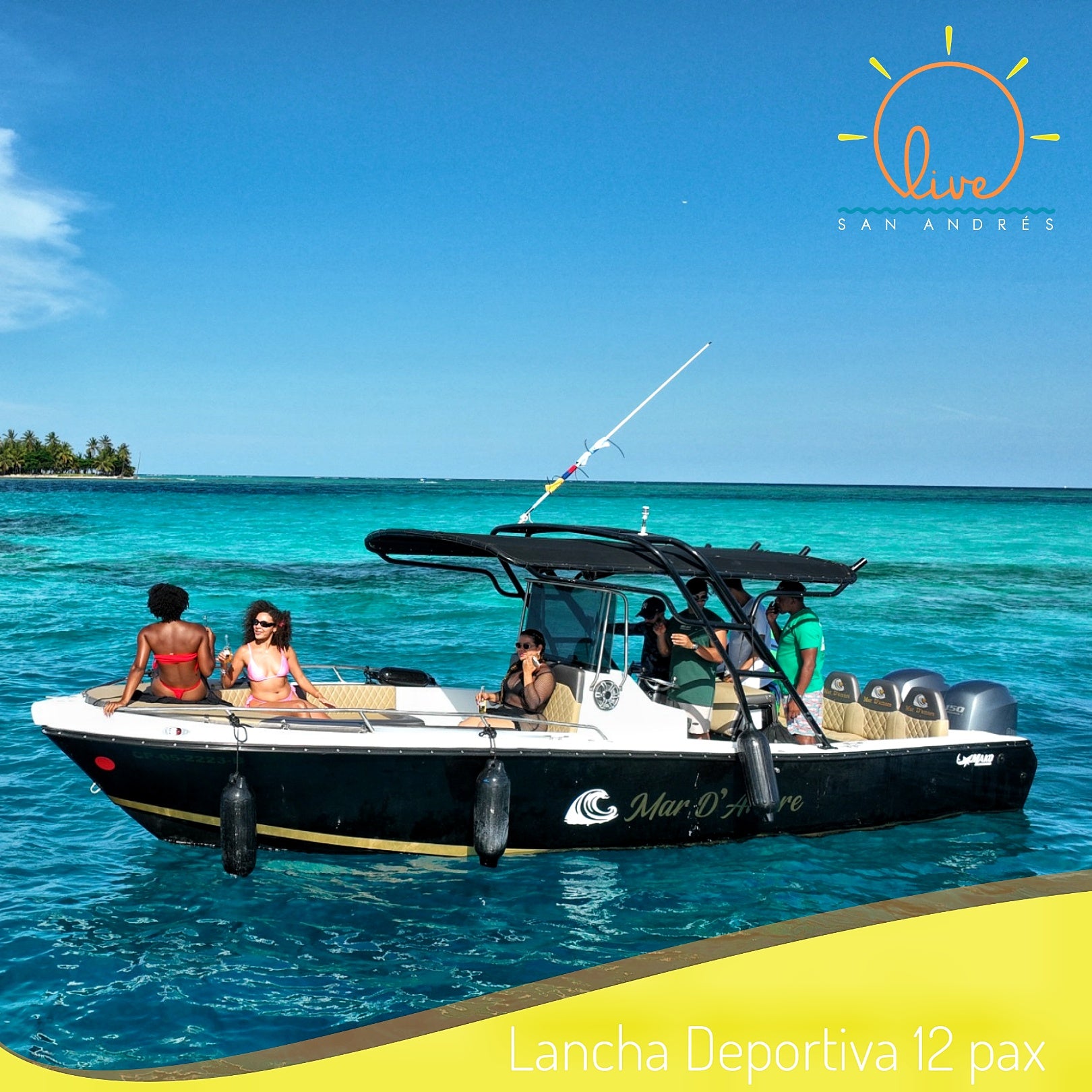 Lancha Privada en San Andrés | Tu día perfecto en el paraíso comienza a bordo