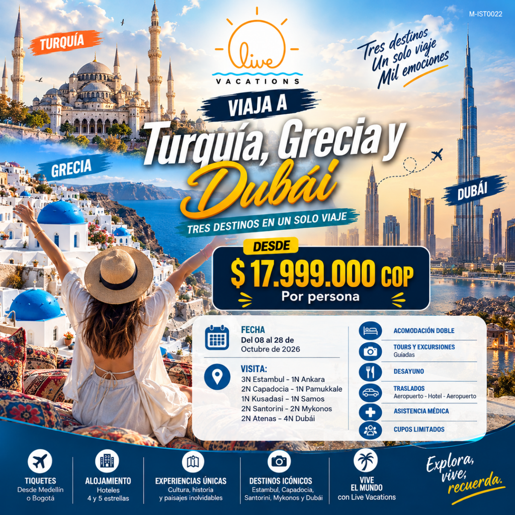 Viaja a Turquia, Grecia y Dubai - Live Vacations Tours