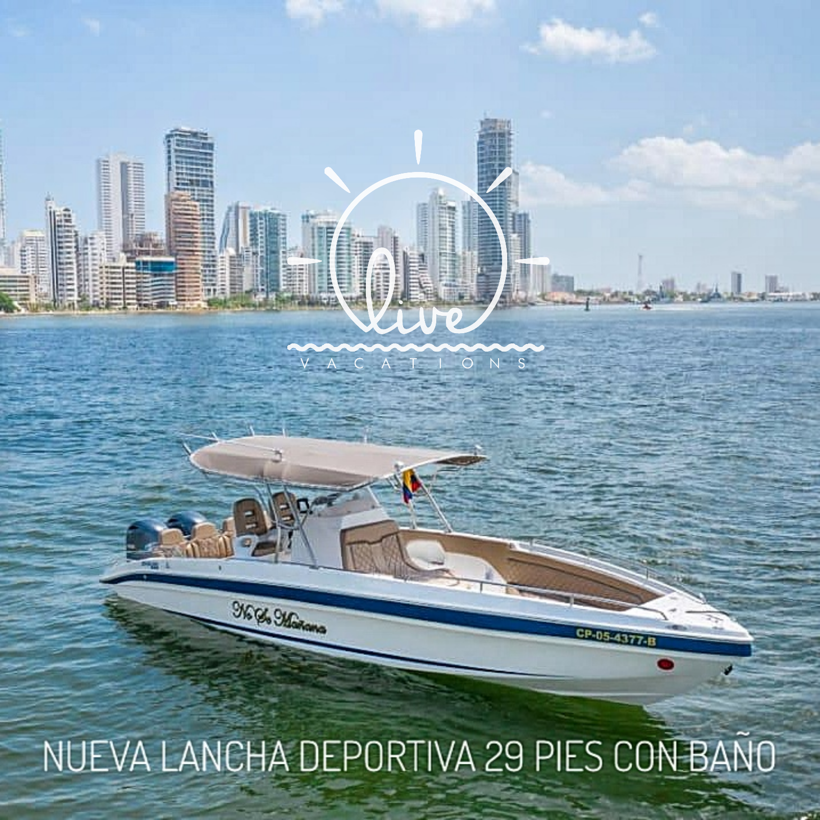 Lancha Deportiva para 10 pax - 29ft