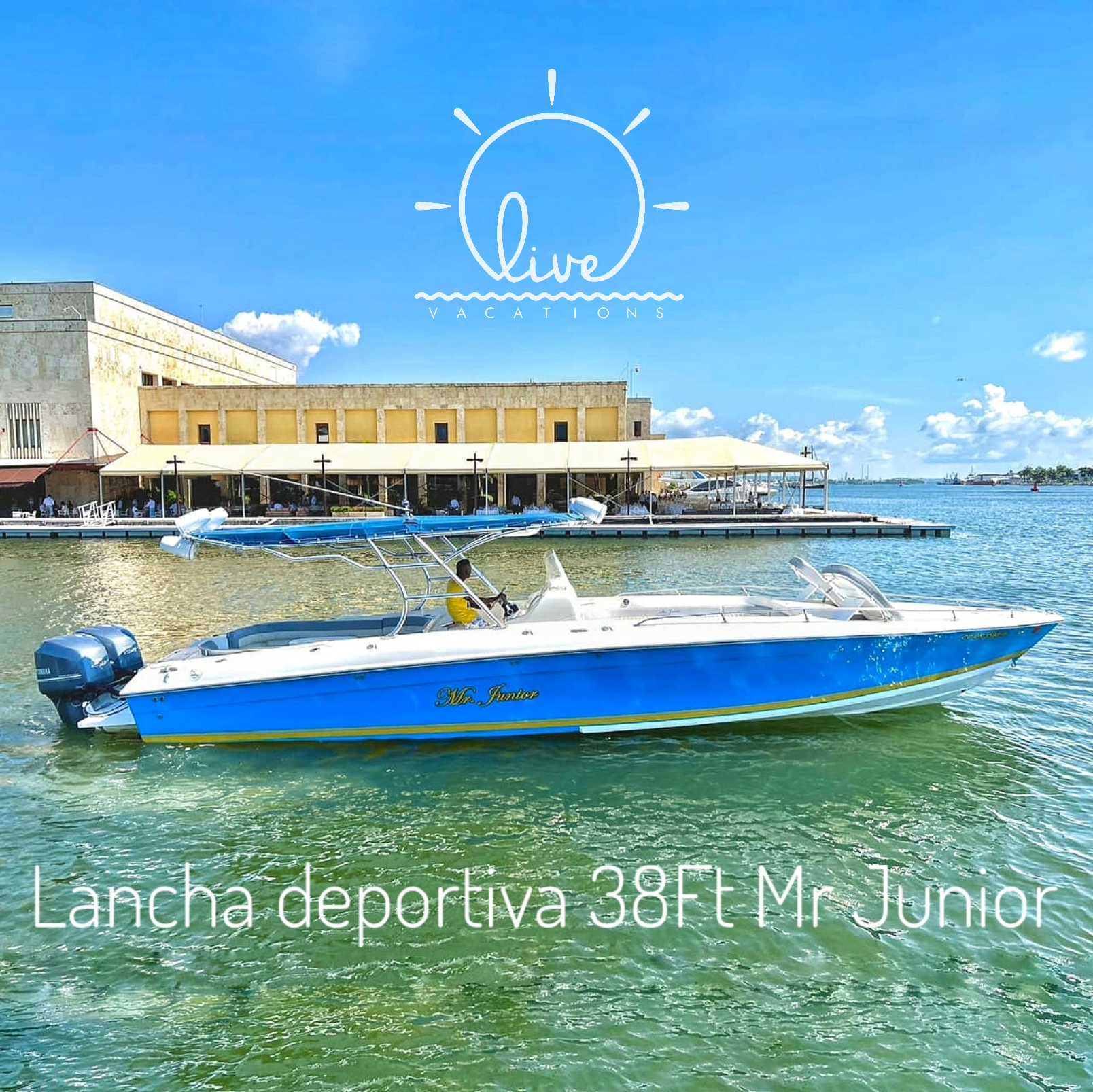 Lancha deportiva para 16 pax - 38 FT Mr Junior