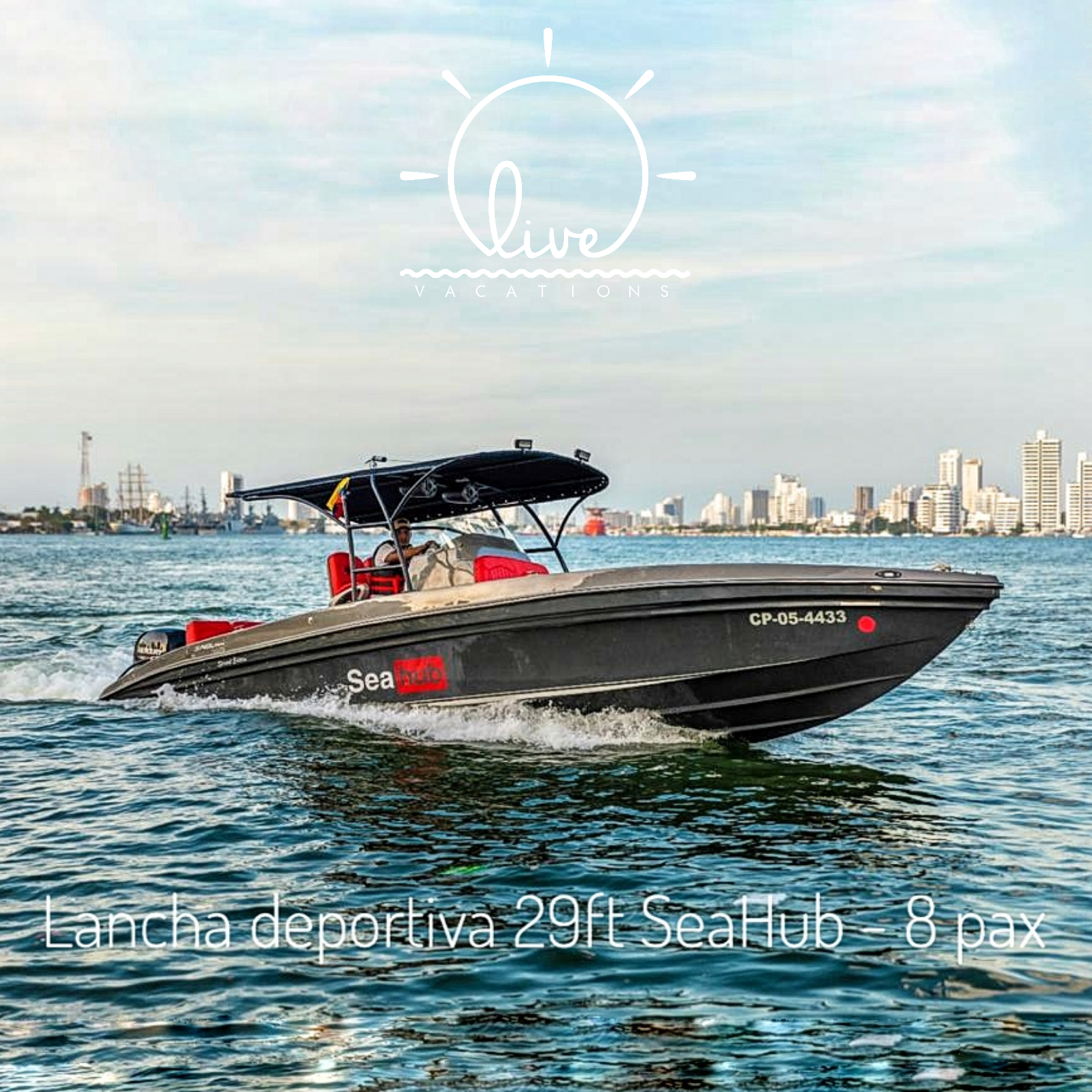 Lancha Deportiva 8 pax - 29ft SeaHub