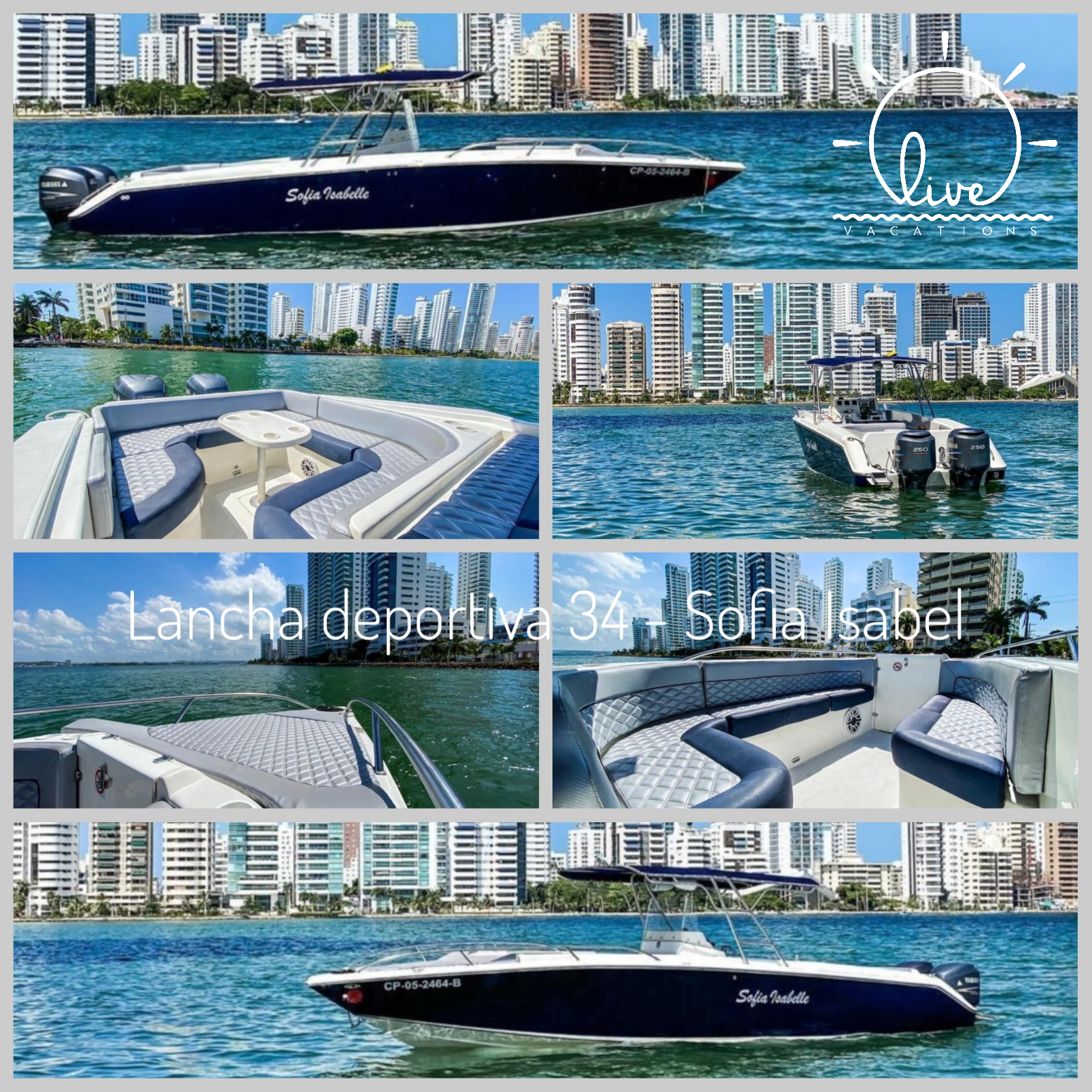 Lancha Deportiva 34ft para 14 pax - Sofia Isabelle