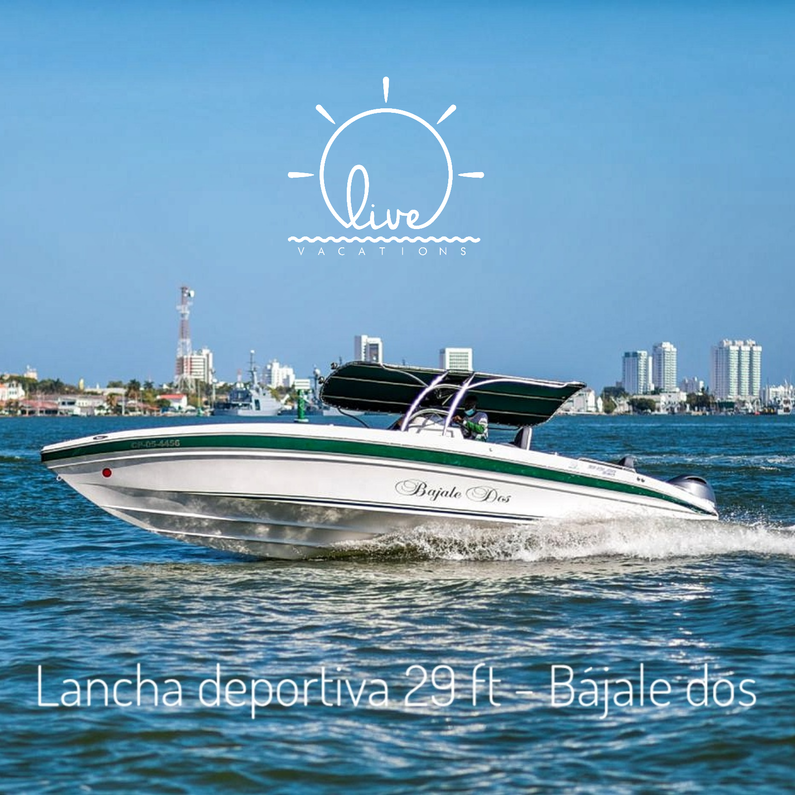 Lancha deportiva 29ft para 10 pax - Bajale dos