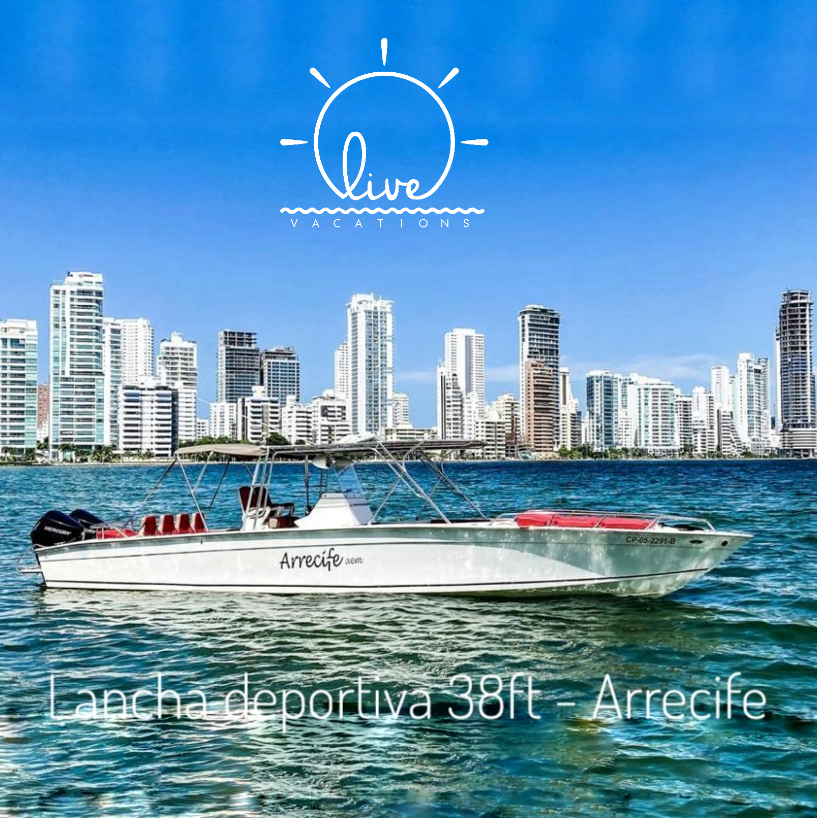 Lancha Deportiva 38 ft para 16 pax - Arrecife